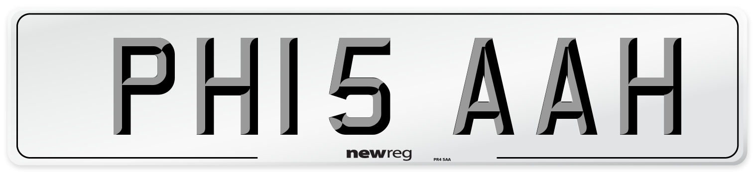 PH15 AAH Number Plate from New Reg
